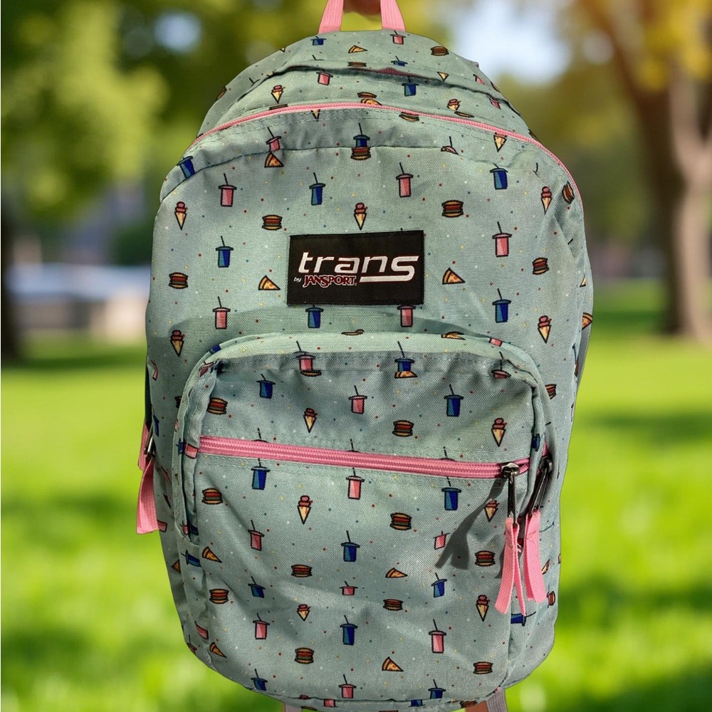 Jansport Trans Munchies Print Backpack Multicolor School Bag Laptop Compartment